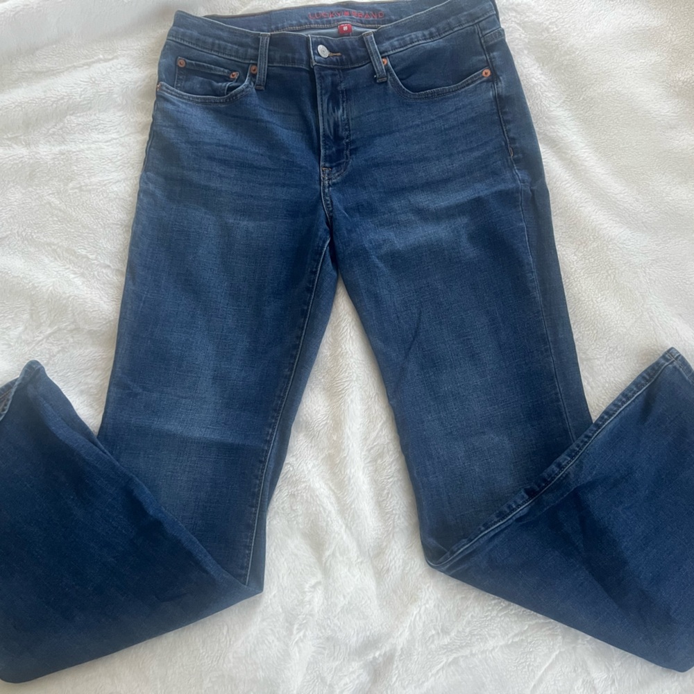 Lucky Brand Dark Blue Flare Mid Rise Jeans